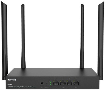 Роутер беспроводной Tenda W18E AC1200 10/100/1000BASE-TX черный от магазина РЭССИ