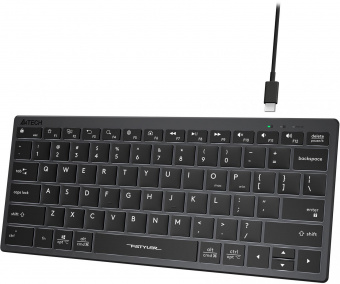 Клавиатура A4Tech Fstyler FX61 серый USB slim LED (FX61 GREY) от магазина РЭССИ