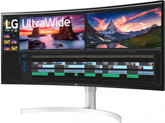Монитор LG 38" UltraWide 38WN95C-W белый IPS LED 1ms 21:9 HDMI M/M матовая HAS Piv 450cd 178гр/178гр 3840x1600 144Hz G-Sync DP UW USB 8.32кг от магазина РЭССИ