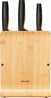 Набор ножей кухон. Fiskars Functional Form (1057553) компл.:3шт с подставкой дерево/черный от магазина РЭССИ