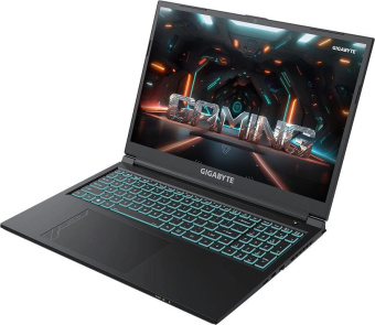 Ноутбук Gigabyte G6 Core i7 13620H 16Gb SSD512Gb NVIDIA GeForce RTX4050 6Gb 16" IPS FHD+ (1920x1200) Free DOS black WiFi BT Cam (MF-H2KZ853KD) от магазина РЭССИ