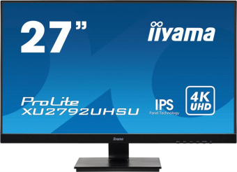 Монитор Iiyama 27" XU2792UHSU-B1 черный IPS LED 4ms 16:9 DVI HDMI M/M матовая 1000:1 300cd 178гр/178гр 3840x2160 60Hz DP 4K USB 4.6кг от магазина РЭССИ