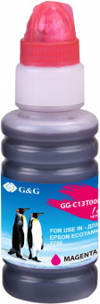 Чернила G&G GG-C13T00R340 пурпурный 70мл для Epson EcoTank 7700/7750 от магазина РЭССИ