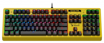 Клавиатура A4Tech Bloody B810RC Punk механическая желтый/черный USB for gamer LED от магазина РЭССИ