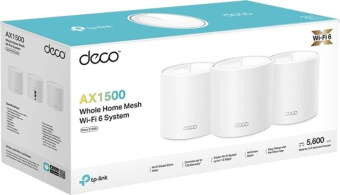 Бесшовный Mesh роутер TP-Link Deco X1500 (DECO X1500(3-PACK)) AX1500 10/100/1000BASE-TX белый (упак.:3шт) от магазина РЭССИ