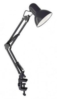 Светильник Ultraflash UF-312P С02 (12895) настольный на струбцине E27 черный 60Вт от магазина РЭССИ