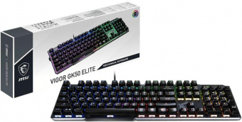 Клавиатура MSI GK50 ELITE RU механическая черный USB Multimedia for gamer LED от магазина РЭССИ