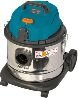 Строительный пылесос Bort BSS-1215 1200Вт (уборка: сухая/влажная) синий от магазина РЭССИ