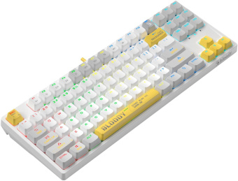 Клавиатура A4Tech Bloody S87 Energy механическая белый/желтый USB for gamer LED (S87 USB ENERGY WHITE) от магазина РЭССИ