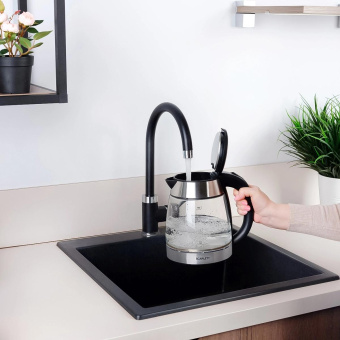 Чайник электрический Scarlett SC-EK27G40 1.8л. 1800Вт серебристый/черный корпус: стекло (EK27G40) от магазина РЭССИ