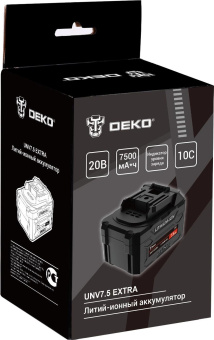 Батарея аккумуляторная Deko UNV7.5 EXTRA 20В 7.5Ач Li-Ion (063-4499) от магазина РЭССИ