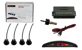 Парковочный Радар Silverstone F1 Interpower IP-416 4 датчика черный от магазина РЭССИ