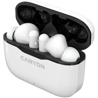 Гарнитура внутриканальные Canyon TWS-3 белый/черный беспроводные bluetooth в ушной раковине (CNE-CBTHS3W) от магазина РЭССИ
