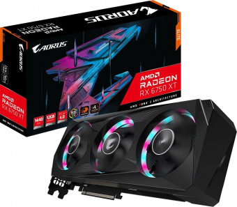 Видеокарта Gigabyte PCI-E 4.0 GV-R675XTAORUS E-12GD AMD Radeon RX 6750XT 12288Mb 192 GDDR6 2554/18000 HDMIx2 DPx2 HDCP Ret от магазина РЭССИ