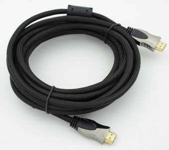 Кабель аудио HDMI (m)/HDMI (m) 5м. феррит.кольца Позолоченные контакты от магазина РЭССИ