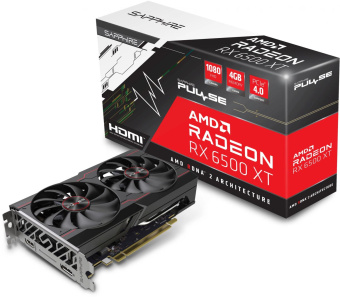 Видеокарта Sapphire PCI-E 4.0 11314-07-20G RX 6500XT Gaming OC Pulse AMD Radeon RX 6500XT 4Gb 64bit GDDR6 2685/18000 HDMIx1 DPx1 HDCP Ret от магазина РЭССИ