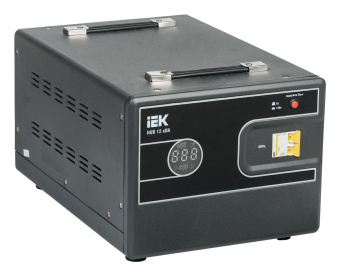 Стабилизатор напряжения IEK Hub 12кВА однофазный черный (IVS21-1-012-13) от магазина РЭССИ