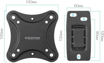 Кронштейн для телевизора Kromax CORBEL-2 черный 10"-32" макс.25кг настенный поворот и наклон от магазина РЭССИ
