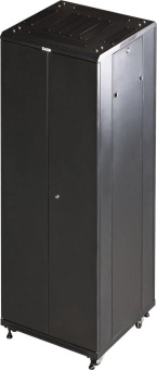 Шкаф коммутационный Lanmaster (TWT-CBB-42U-6X8-P1) напольный 42U 600x800мм пер.дв.перфор. задн.дв.перфор.2-хст. 2 бок.пан. 800кг черный 726мм 92кг 2055мм IP20 металл от магазина РЭССИ