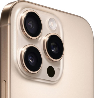 Смартфон Apple A3294 iPhone 16 Pro 128Gb бежевый титан моноблок 3G 4G 1Sim 6.3" 1206x2622 iOS 18 48Mpix 802.11 a/b/g/n/ac/ax/be NFC GPS Protect от магазина РЭССИ