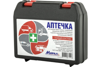 Аптечка первой помощи автомобильная ОФИСМАГ по приказу № 260н МИРАЛ пластиковый кейс ш/к 71148 631419 от магазина РЭССИ