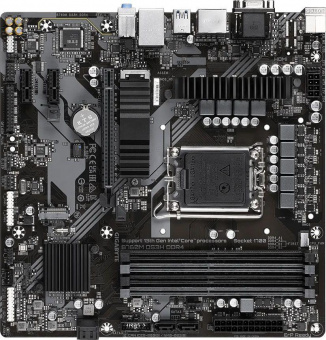 Материнская плата Gigabyte B760M DS3H DDR4 Soc-1700 Intel B760 4xDDR4 mATX AC`97 8ch(7.1) 2.5Gg RAID+HDMI+DP от магазина РЭССИ