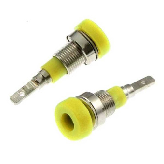 Z007 2mm panel jack YELLOW от магазина РЭССИ