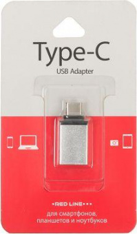 Переходник Redline УТ000012622 USB (f)-USB Type-C (m) серебристый от магазина РЭССИ