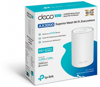 Бесшовный Mesh роутер TP-Link Deco X50-4G(1-pack) AX3000 1000BASE-T белый от магазина РЭССИ