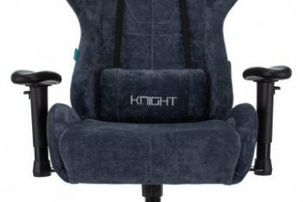 Кресло игровое Zombie VIKING KNIGHT Fabric синий Light-27 с подголов. крестов. металл от магазина РЭССИ