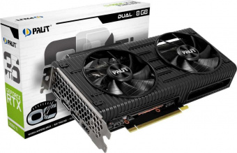 Видеокарта Palit PCI-E 4.0 PA-RTX3060Ti DUAL OC 8G V1 LHR NVIDIA GeForce RTX 3060Ti 8192Mb 256 GDDR6 1410/14000 HDMIx1 DPx3 HDCP Ret от магазина РЭССИ