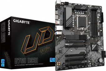 Материнская плата Gigabyte B760 DS3H Soc-1700 Intel B760 4xDDR5 ATX AC`97 8ch(7.1) GbLAN RAID+HDMI+DP от магазина РЭССИ