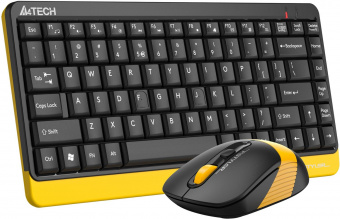 Клавиатура + мышь A4Tech Fstyler FG1110 клав:черный/желтый мышь:черный/желтый USB беспроводная Multimedia (FG1110 BUMBLEBEE) от магазина РЭССИ