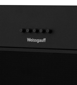 Вытяжка встраиваемая Weissgauff Leaf 600 PB Full Black Enamel черный управление: кнопочное (1 мотор) от магазина РЭССИ