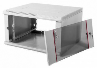 Шкаф коммутационный ЦМО ШРН-ЭКОНОМ (ШРН-Э-6.500) настенный 6U 600x520мм пер.дв.стекл 75кг серый 470мм 14.94кг 345мм от магазина РЭССИ