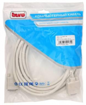 Кабель Buro CAB016S-5M VGA (m) VGA (m) 5м феррит.кольца серый от магазина РЭССИ