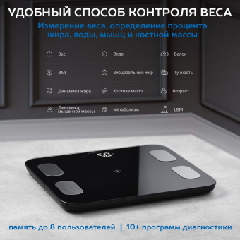 Весы напольные электронные Scarlett SC-BS33ED46 макс.150кг черный от магазина РЭССИ