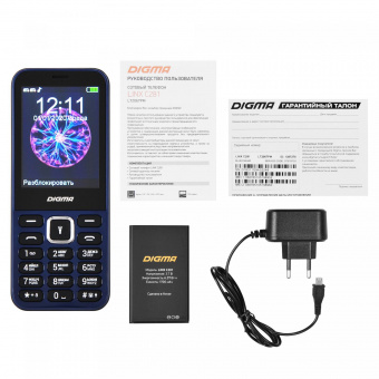 Мобильный телефон Digma C281 Linx 32Mb синий моноблок 2Sim 2.8" 240x320 0.08Mpix GSM900/1800 MP3 microSD от магазина РЭССИ