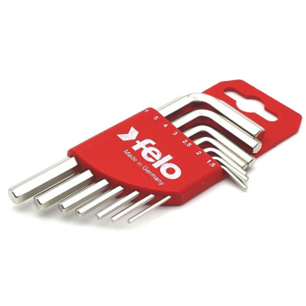 Набор Г-образных шестигранных ключей Felo короткие 7шт HEX 15-60мм 34500711 от магазина РЭССИ