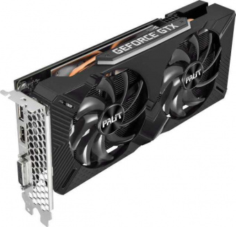 Видеокарта Palit PCI-E PA-GTX1660SUPER GP OC 6G NVIDIA GeForce GTX 1660SUPER 6144Mb 192 GDDR6 1530/14000 DVIx1 HDMIx1 DPx1 HDCP Ret от магазина РЭССИ