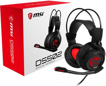 Наушники с микрофоном MSI DS502 черный 2м накладные USB оголовье (S37-2100911-SV1) от магазина РЭССИ