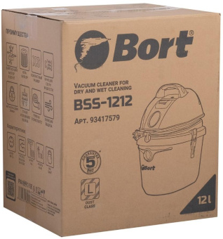 Строительный пылесос Bort BSS-1212 1200Вт (уборка: сухая/влажная) синий от магазина РЭССИ