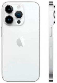 Смартфон Apple A2889 iPhone 14 Pro 256Gb 6Gb серебристый моноблок 3G 4G 2Sim 6.1" 1179x2556 iOS 16 48Mpix 802.11 a/b/g/n/ac/ax NFC GPS GSM900/1800 GSM1900 TouchSc Protect от магазина РЭССИ