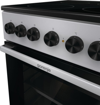Плита Электрическая Gorenje GEC5B20SG серебристый стеклокерамика (без крышки) от магазина РЭССИ
