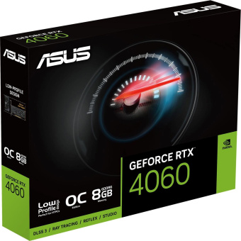 Видеокарта Asus PCI-E 4.0 RTX4060-O8G-LP-BRK NVIDIA GeForce RTX 4060 8Gb 128bit GDDR6 2490/17000 HDMIx2 DPx2 HDCP Ret low profile от магазина РЭССИ