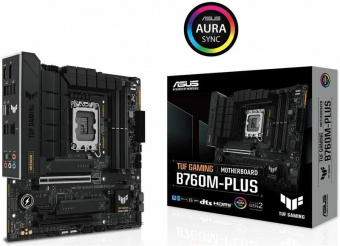 Материнская плата Asus TUF GAMING B760M-PLUS Soc-1700 Intel B760 4xDDR5 mATX AC`97 8ch(7.1) 2.5Gg RAID+HDMI+DP от магазина РЭССИ