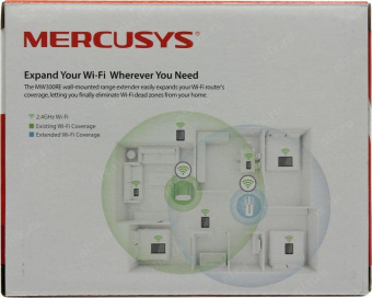 Повторитель беспроводного сигнала Mercusys MW300RE N300 Wi-Fi белый от магазина РЭССИ