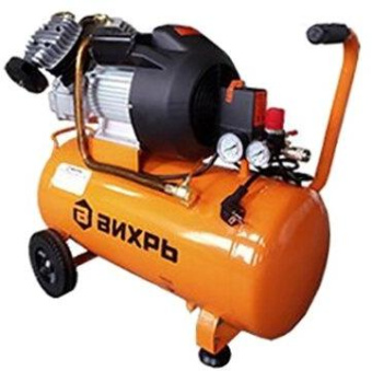 Компрессор поршневой Вихрь КМП-400/50 масляный 400л/мин 50л 2500Вт оранжевый от магазина РЭССИ