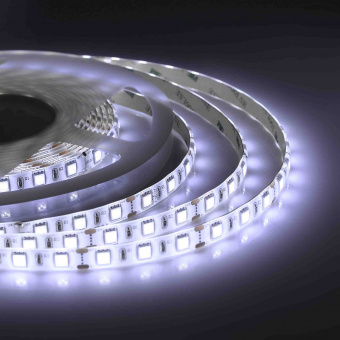 Лента светодиодная Led лента БЕЛАЯ 5050W 6500K 5м с БП блистер от магазина РЭССИ