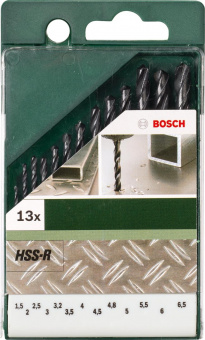 Набор сверл Bosch HSS-R (2609255031) по металлу (13пред.) для шуруповертов/дрелей от магазина РЭССИ